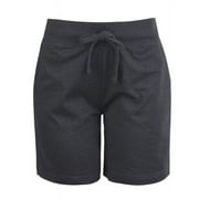 THELOVELY Women's Fleece 7" Athletic Workout Gym Casual Sweat Jersey Shorts