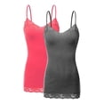 thumbnail image 1 of TheLovely Women's Junior and Plus Adjustable Spaghetti Strap Lace Tim Cami Tank Top, 1 of 5