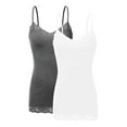 thumbnail image 1 of TheLovely Women's Junior and Plus Adjustable Spaghetti Strap Lace Tim Cami Tank Top, 1 of 4