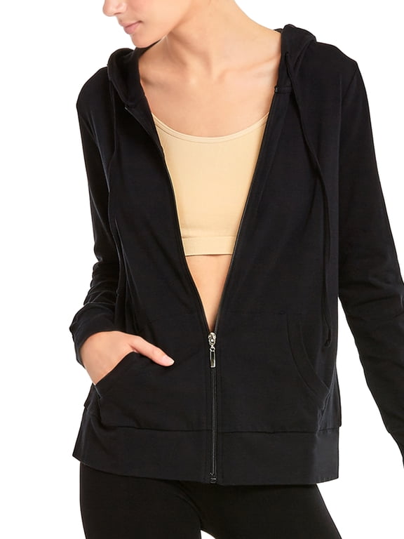 Women's Lightweight Cotton Blend Long Sleeve Zip Up Thin Hoodie Jacket