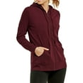 thumbnail image 1 of TheLovely Women's Lightweight Cotton Blend Long Sleeve Zip Up Thin Hoodie Jacket, 1 of 3