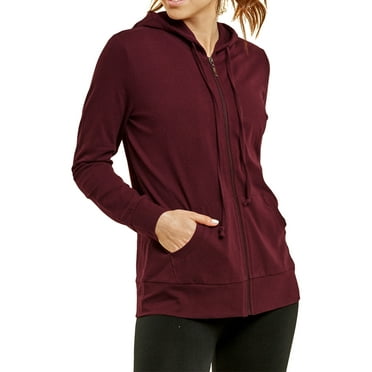 TheLovely Women's Lightweight Cotton Blend Long Sleeve Zip Up Thin Hoodie Jacket