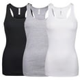 thumbnail image 1 of TheLovely Women's Ribbed Knit Racerback Cotton Active Tank Top, 1 of 4