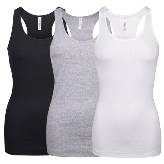 TheLovely Women's Ribbed Knit Racerback Cotton Active Tank Top