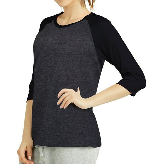 TheLovely Women's Round Neck Raglan 3/4 Sleeve Baseball Tee Shirts Jersey Top