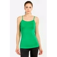 thumbnail image 1 of TheLovely Women's Scoop Neck Adjustable Spaghetti Strap One Size Camisole Tank Top - Bright Green, 1 of 2
