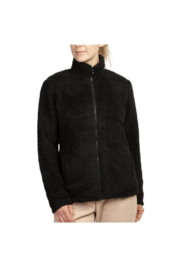 Women's Soft Sherpa Fleece Winter Warm Lightweight Zip-Up Jacket