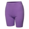 thumbnail image 1 of TheLovely Womens & Plus Basic Solid Cotton Mid Thigh High Rise Biker Bermuda Shorts, 1 of 5