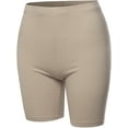 thumbnail image 1 of TheLovely Womens & Plus Basic Solid Cotton Mid Thigh High Rise Biker Bermuda Shorts, 1 of 4
