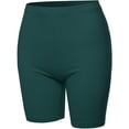 thumbnail image 1 of TheLovely Womens & Plus Basic Solid Cotton Mid Thigh High Rise Biker Bermuda Shorts, 1 of 5