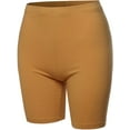 thumbnail image 1 of TheLovely Womens & Plus Basic Solid Cotton Mid Thigh High Rise Biker Bermuda Shorts, 1 of 4