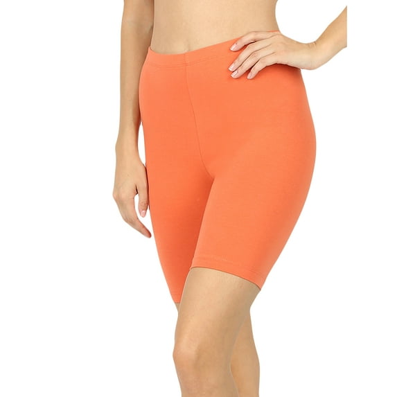 TheLovely Womens & Plus Soft Cotton Stretch Knee Length Leggings Fitness Sport Biker Shorts