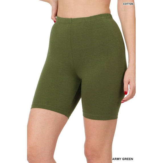 TheLovely Womens & Plus Soft Cotton Stretch Knee Length Leggings Fitness Sport Biker Shorts