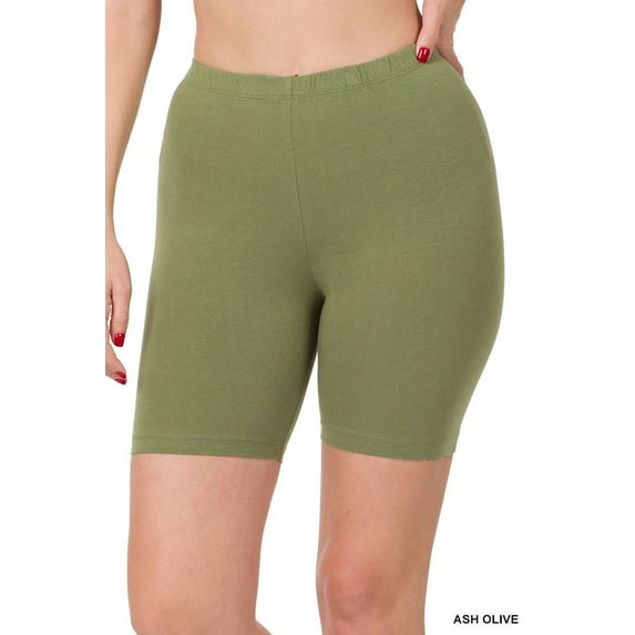 TheLovely Plus Size Soft Cotton Stretch Knee Length Leggings Fitness Sport Biker Shorts