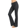thumbnail image 1 of TheLovely Womens & Plus Stretch Cotton Fold-Over High Waist Bootcut Workout Flared Yoga Pants, 1 of 4