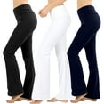 thumbnail image 1 of TheLovely Womens & Plus Stretch Cotton Fold-Over High Waist Bootcut Workout Flared Yoga Pants, 1 of 4