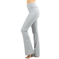 thumbnail image 1 of TheLovely Womens & Plus Stretch Cotton Fold-Over High Waist Bootcut Workout Flared Yoga Pants, 1 of 4