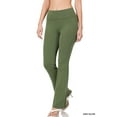 thumbnail image 1 of TheLovely Womens & Plus Stretch Cotton Fold-Over High Waist Bootcut Workout Flared Yoga Pants, 1 of 4
