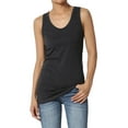 thumbnail image 1 of TheMogan Women's Basic Scoop Neck Racerback Stretch Cotton Tank Top Sleeveless Sporty Tee Charcoal XL, 1 of 7
