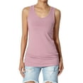 thumbnail image 1 of TheMogan Women's Basic Scoop Neck Racerback Stretch Cotton Tank Top Sleeveless Sporty Tee Light Rose 3X, 1 of 7