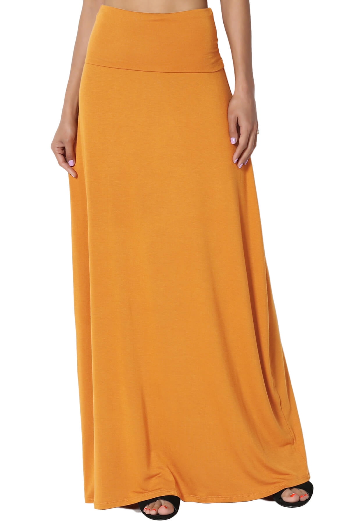 Oversized Casual Solid Maxi Skirt