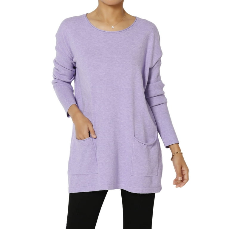 Tunic sweater with pockets top