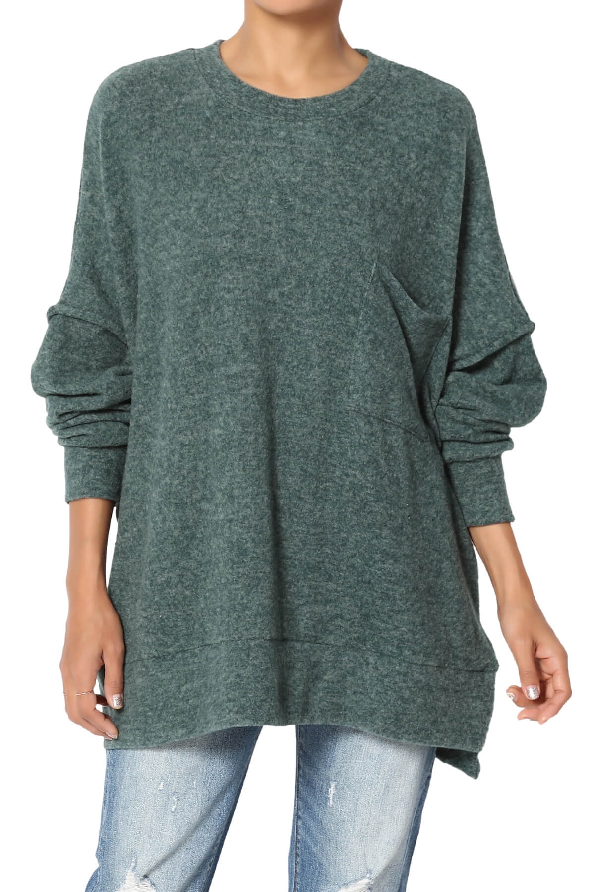 Floral Print Knitted Long Sleeve Pullover Sweater