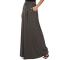 thumbnail image 1 of TheMogan Women's PLUS Drawstring Waist Pocket Drapey Jersey A-Line Long Maxi Skirt, 1 of 7