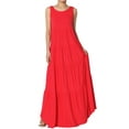 thumbnail image 1 of TheMogan Women's PLUS Sleeveless Scoop Neck Tiered Jersey Relaxed Fit Long Maxi Dress, 1 of 6