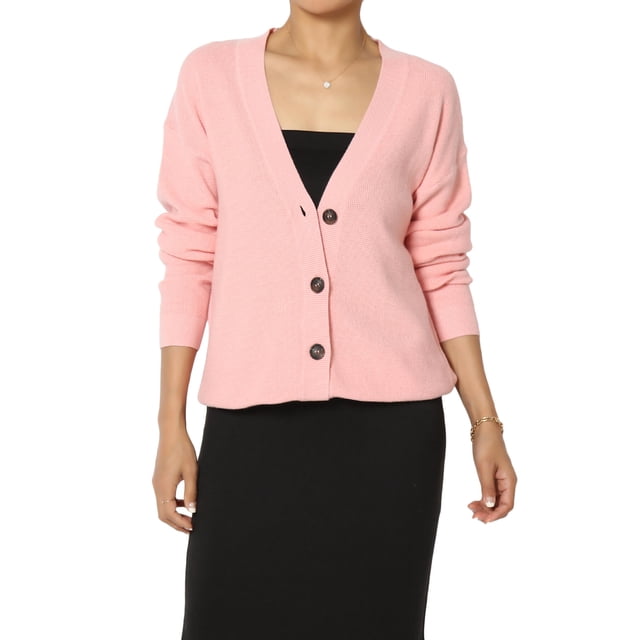 Floral Knit Button-Front V-Neck Cardigan main image 1