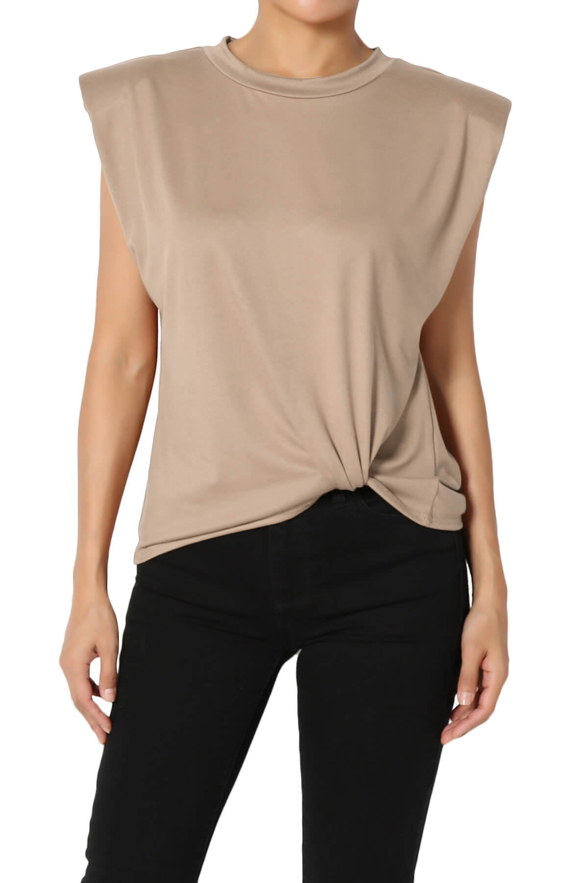 Padded muscle tee women's sale