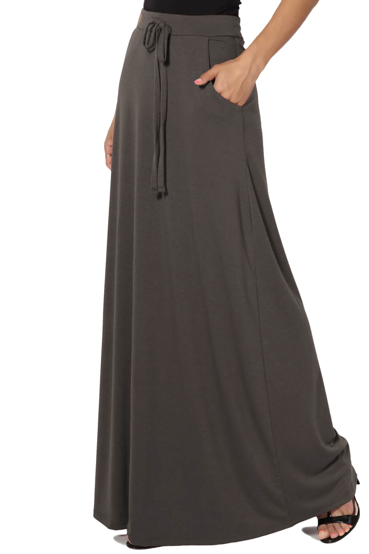 Jersey long skirt with pockets hotsell