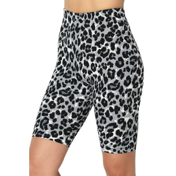 TheMogan Women's S~3X Mid Thigh Stretch Microfiber Bermuda Biker Short Leggings