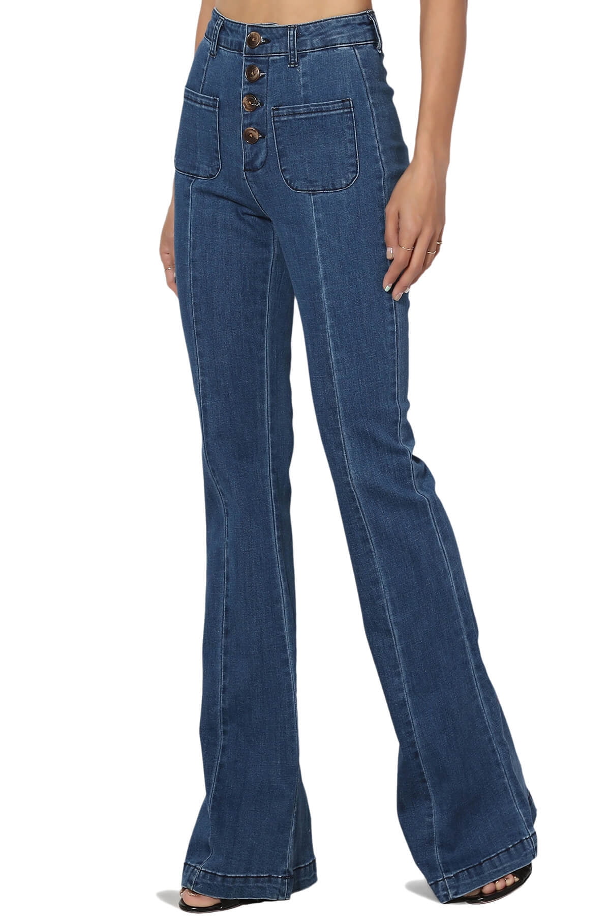 Star Back Pocket Seam Detail Flare Jeans  High waisted flare jeans, Flare  jeans, High waisted flares