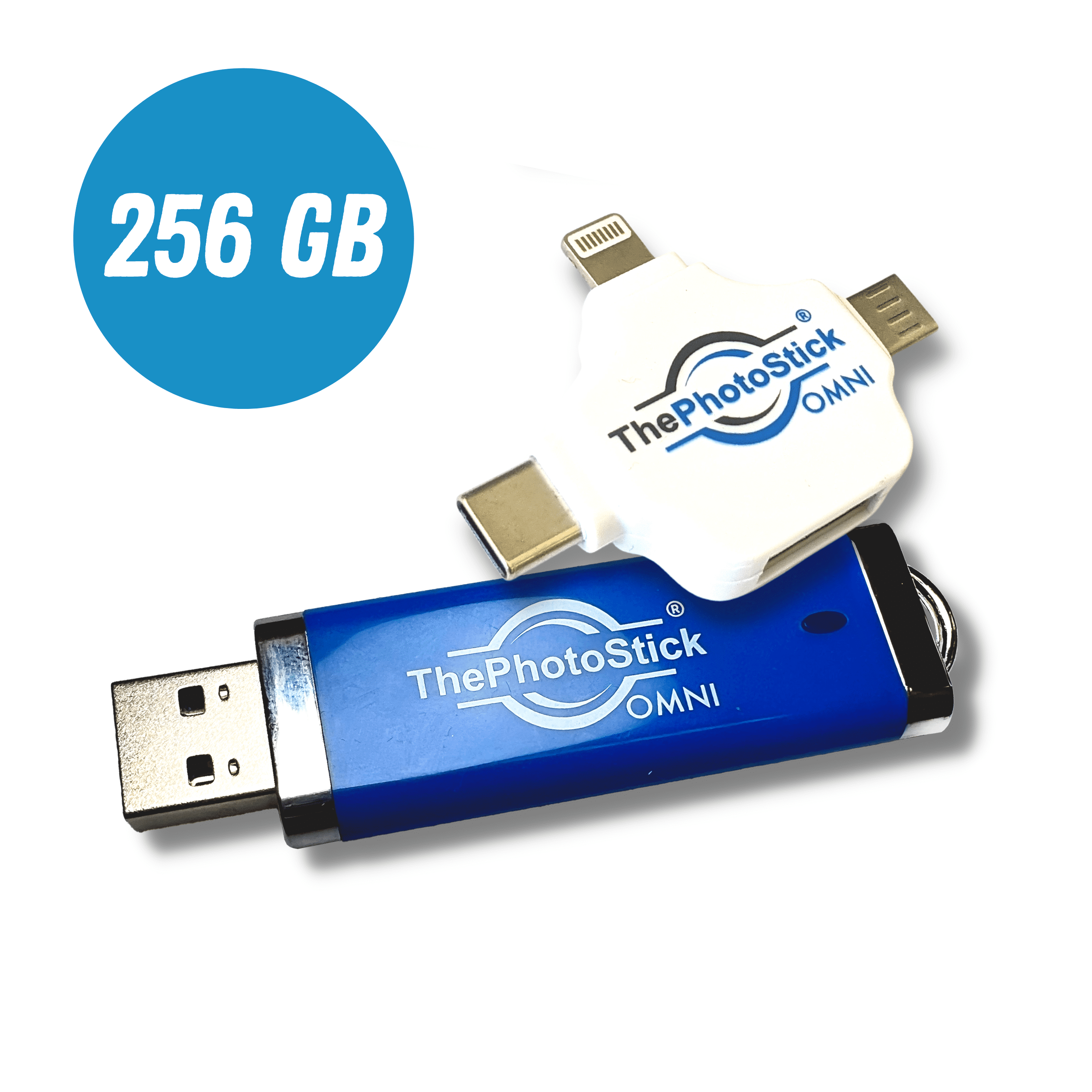 ThePhotoStick Omni 256GB For All Devices Photo & Video Backup