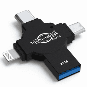 ThePhotoStick Omni X 32GB – Photo and Video Backup, Memory Stick, Flash Drive
