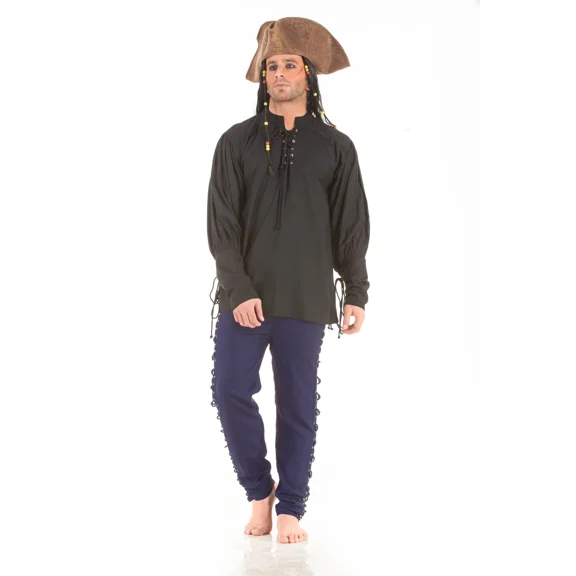 ThePirateDressing Gothic Pirate Renaissance Lace-Up Costume Pants for Men