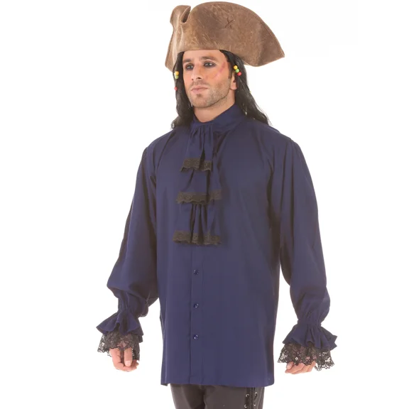 ThePirateDressing Men's Medieval Renaissance Pirate Shirt - Lace Frill Colonial Costume Top