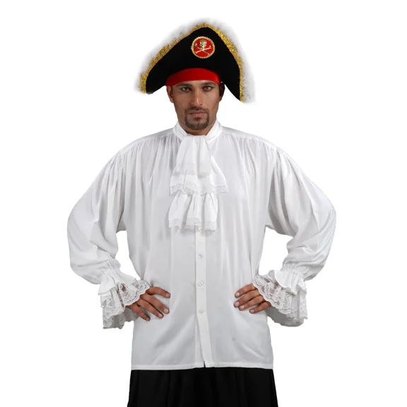 ThePirateDressing Men's Medieval Renaissance Pirate Shirt - Lace Frill Colonial Costume Top