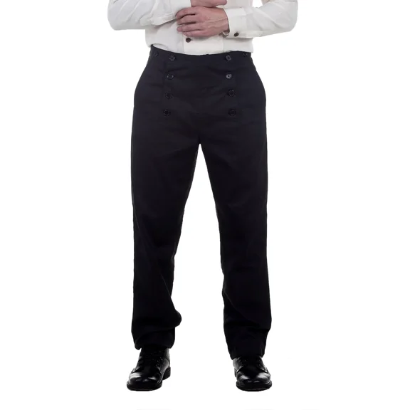 ThePirateDressing Men's Steampunk Victorian High Waist Costume Pants
