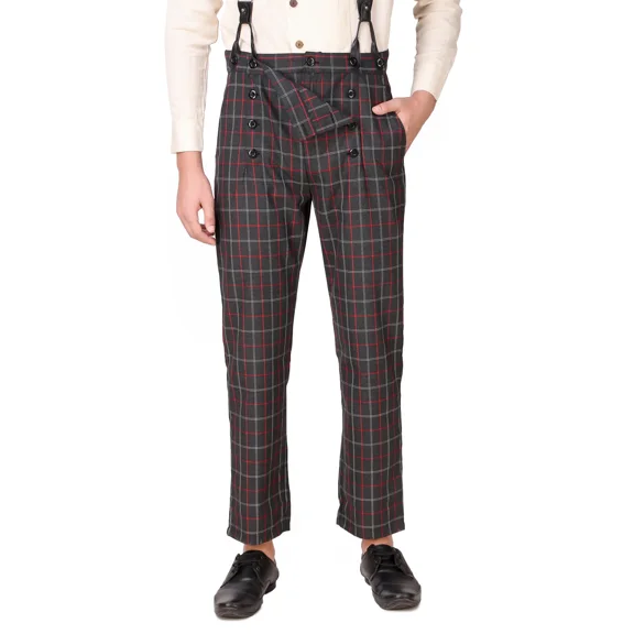 ThePirateDressing Men's Steampunk Victorian High Waist Costume Pants