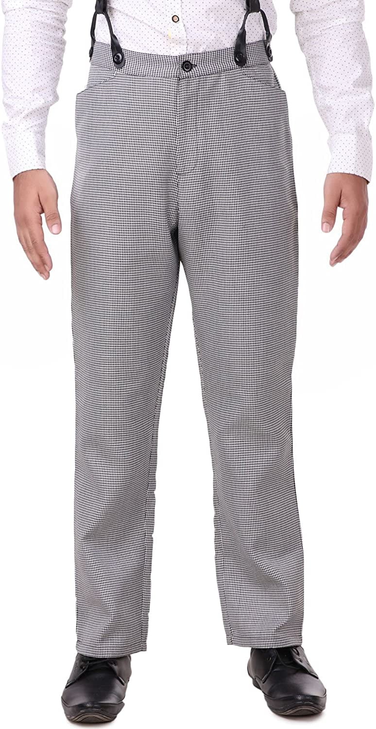 Slim Comfort B-95 Formal Black Check Trouser - Dalton