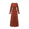 thumbnail image 1 of ThePirateDressing Women’s Renaissance Medieval Peasant Smocked Maxi Dress, 100% Rayon, 1 of 5