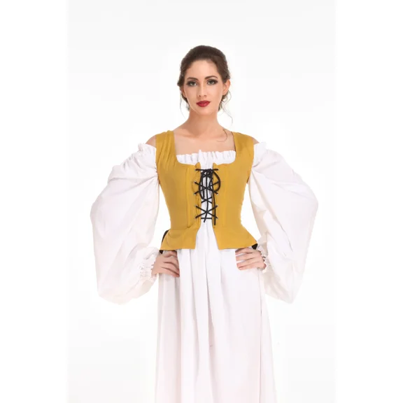 ThePirateDressing Women’s Renaissance Medieval Pirate Wench Underbust Corset Bodice