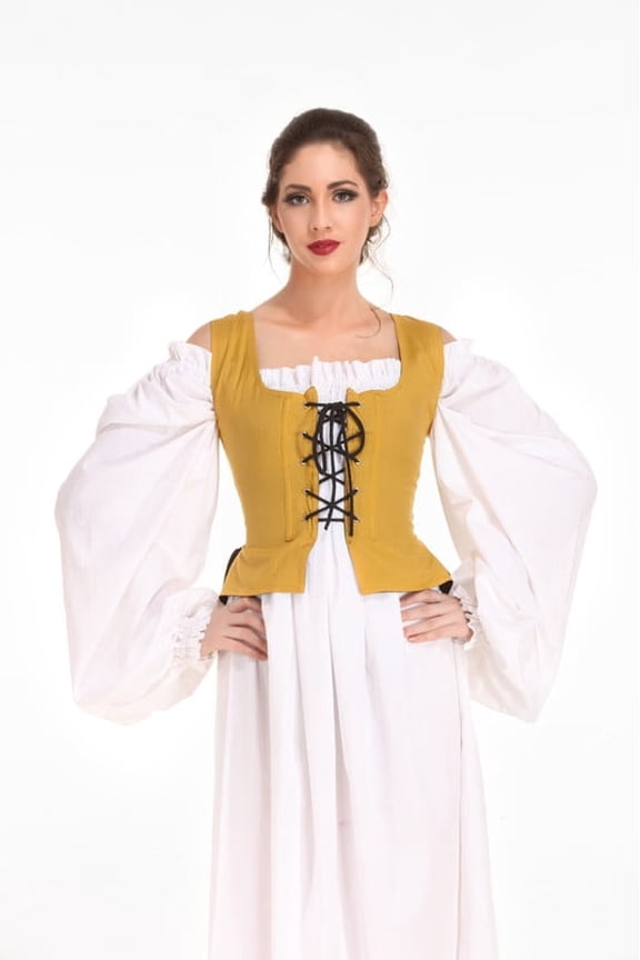 Women’s Renaissance Medieval Pirate Wench Underbust Corset Bodice