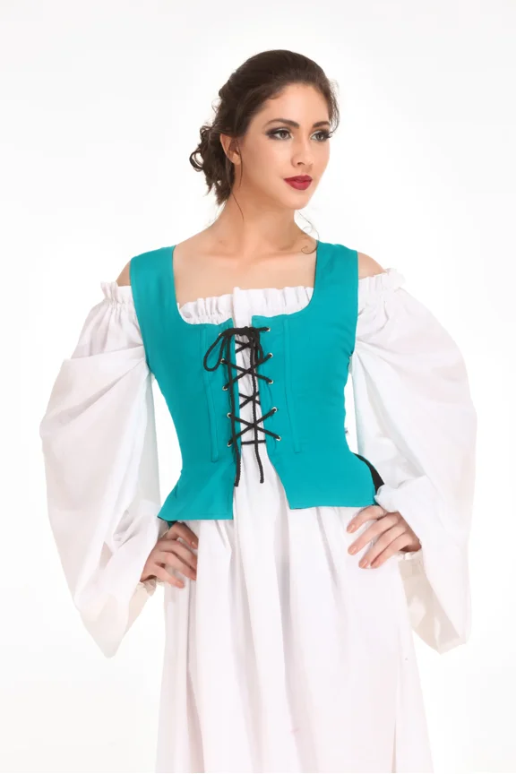 Women’s Renaissance Medieval Pirate Wench Underbust Corset Bodice