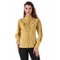 thumbnail image 1 of ThePirateDressing Women's Victorian Renaissance Steampunk Button-Front Blouse, Long Lantern Sleeves, 1 of 6