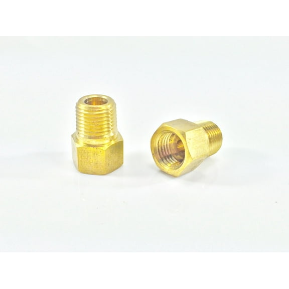 TheStopShop Brake Line Adapter 3/16" Tube Female Inverted Flare 3/8"-24 Male 1/8" Pipe, 2 Count