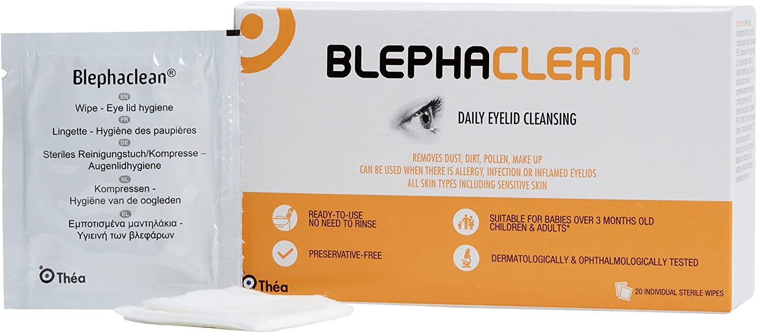 Thea Blephaclean Eyelid Care Pads, Daily Sterile Cleanser Wipes, Pack
