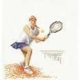 thumbnail image 1 of Thea Gouverneur Linen Counted Cross-Stitch Kit, Tennis, 1 of 2